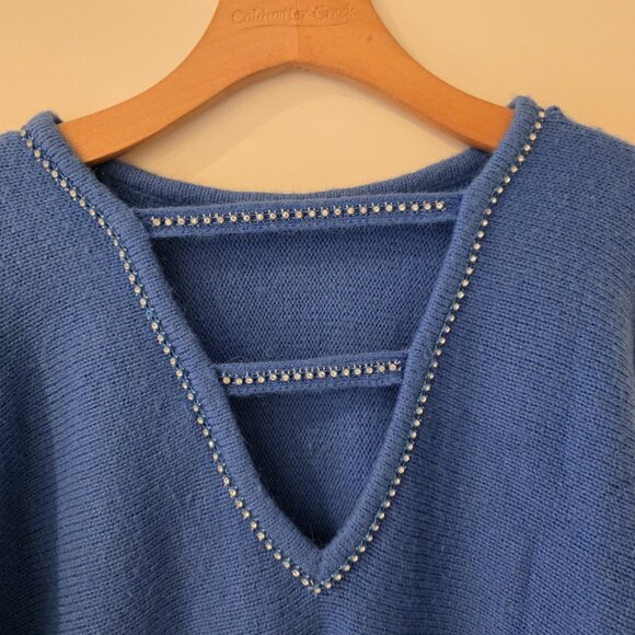 Holiday Express Sweater Pullover Womens Size L Rhinestones Christmas Party - Picture 4 of 8